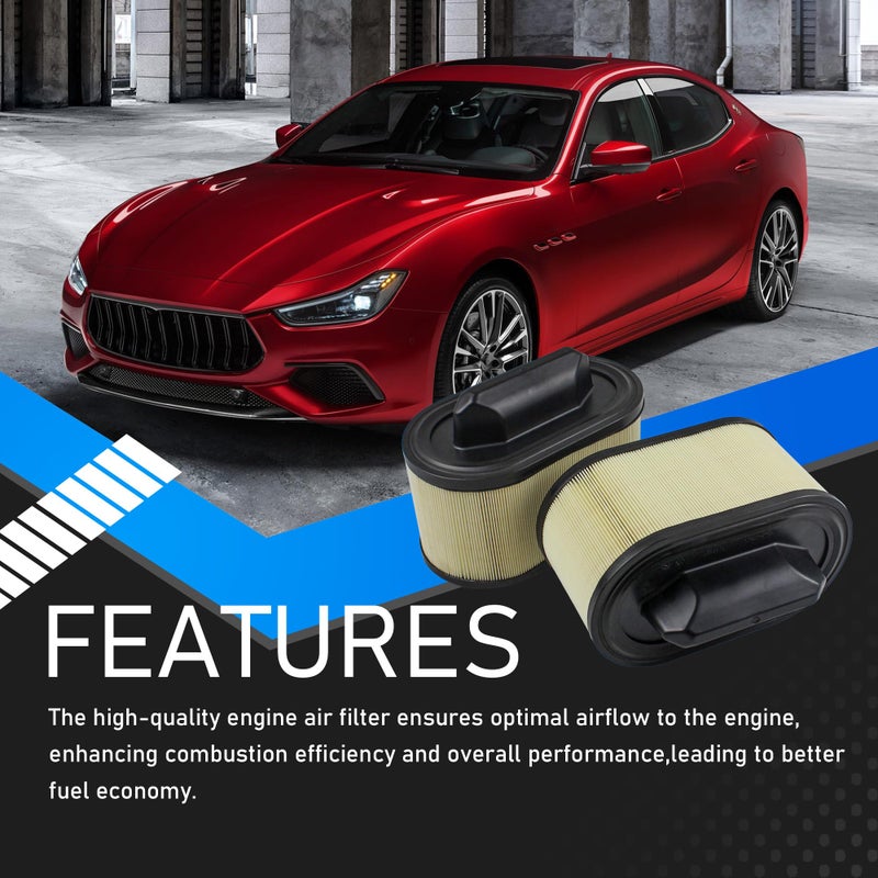 YzusGomumu 4PCS Engine Air Filter + Oil Filter + Cabin Air Filte Compatible with 2014-2022 Maserati Ghibli Levante Quattroporte All Engine Replaces# 670001545 670005021 000311401 - Image 4